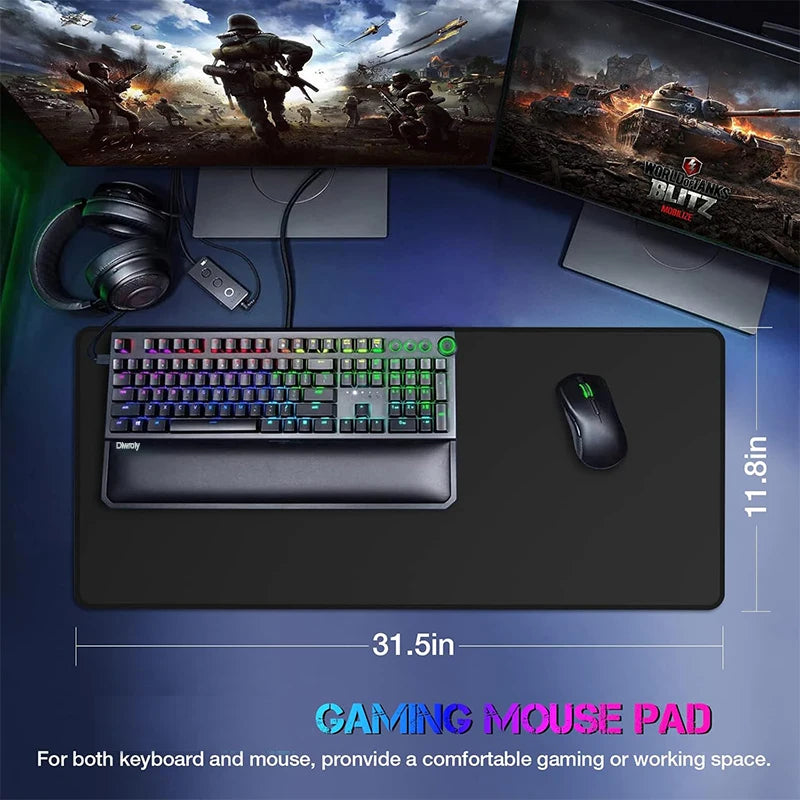 Black Mouse Pad XXL Gaming MousePad Large Mouse Pad Gamer Mause Carpet PC Desk Mat Keyboard Pad Computer Diy Mouse Pad