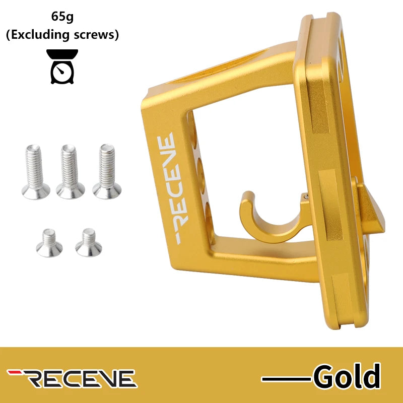 RECEVE Folding Bike Front Shelf Mount 3 Hole Bicycle Split Pig Nose Pad BMX Aluminum Alloy Front Bag Carrier Block For Brompton