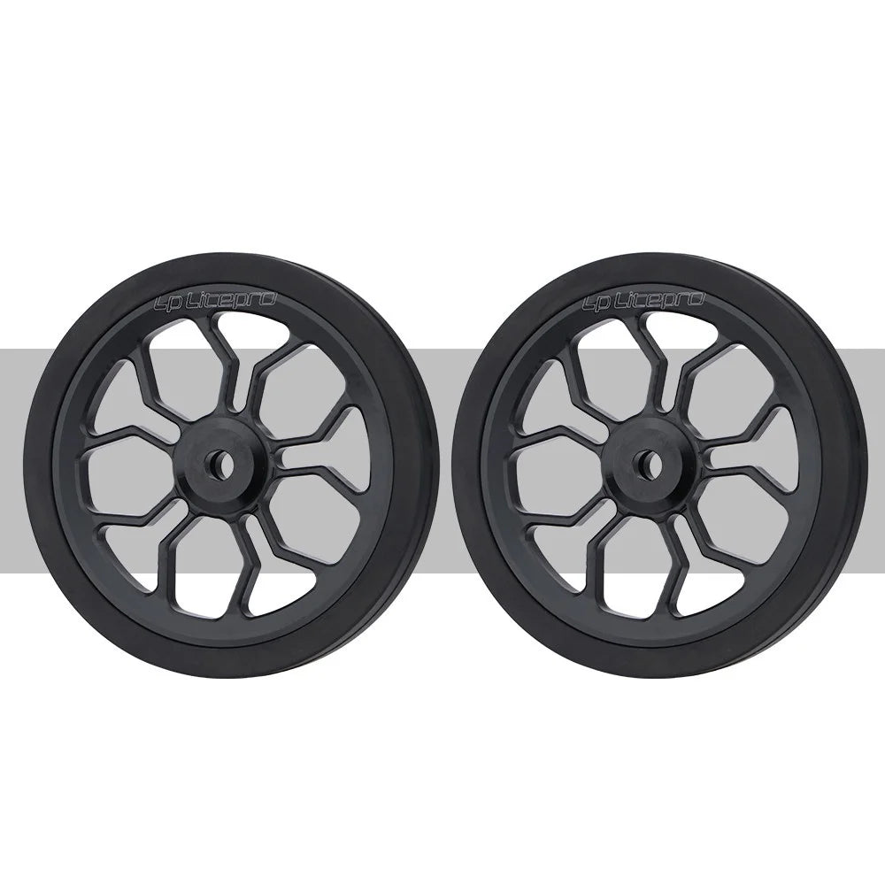 Liteproelite Bike Easy Wheel Large 82mm Spider Shape Easy Wheels Enlarged Modified Bearing Rolling Wheel For Brompton Bicycle