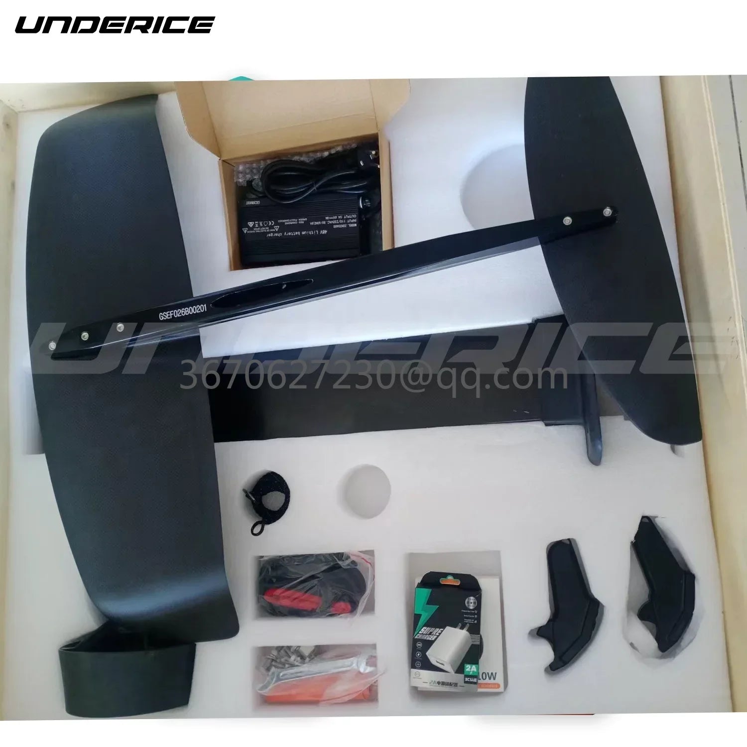 2024 Best Price Efoil Manufacturer Custom Full Carbon Electric Hydrofoil Motorized Surfboard (Foil+Board)