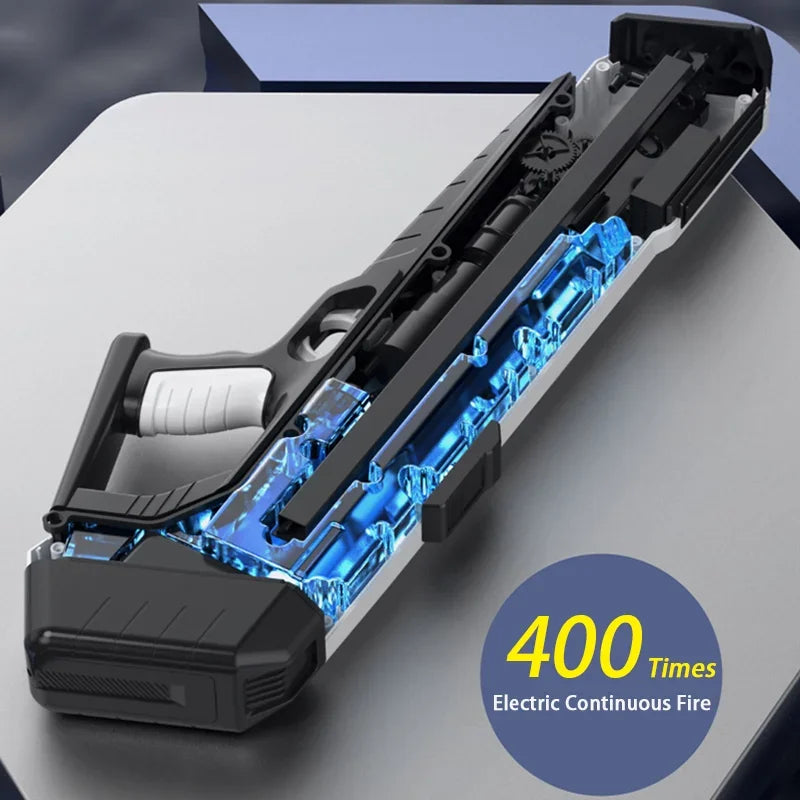 Big Capacity Electric Water Gun Automatic With LED Spray Blaster Shooting Water Pistol Gun Summer Pool Outdoor Toys for Kids Boy