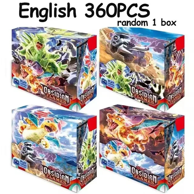 NEW 360PCS Pokemon Card White Flare Black Bolt Prismatic SPARKS Scarlet Violet 151 English Booster Battle Transaction Gift