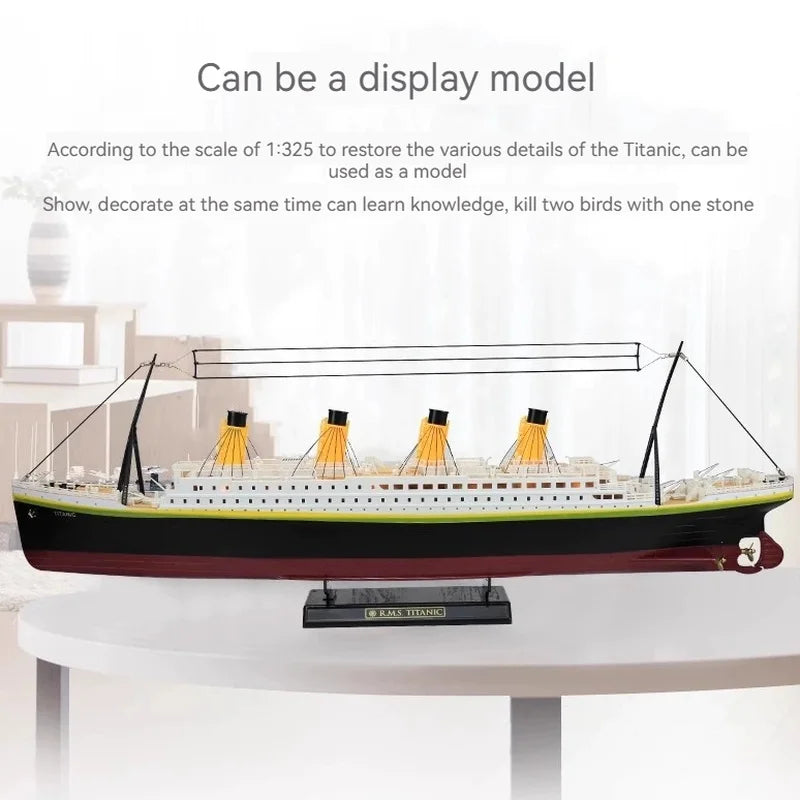 Titanic 81cm Large Remote-Controlled Ship Cruise Ship Speedboat, Water Toy Model, Racing Boat Ornament Electric Toy Boat Gift