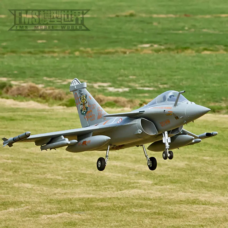 FMS 64mm EDF Rafale Realistic Attack Jet Fixed Wing RC Plane Electric Remote Control Model Aircraft for Adults Toys