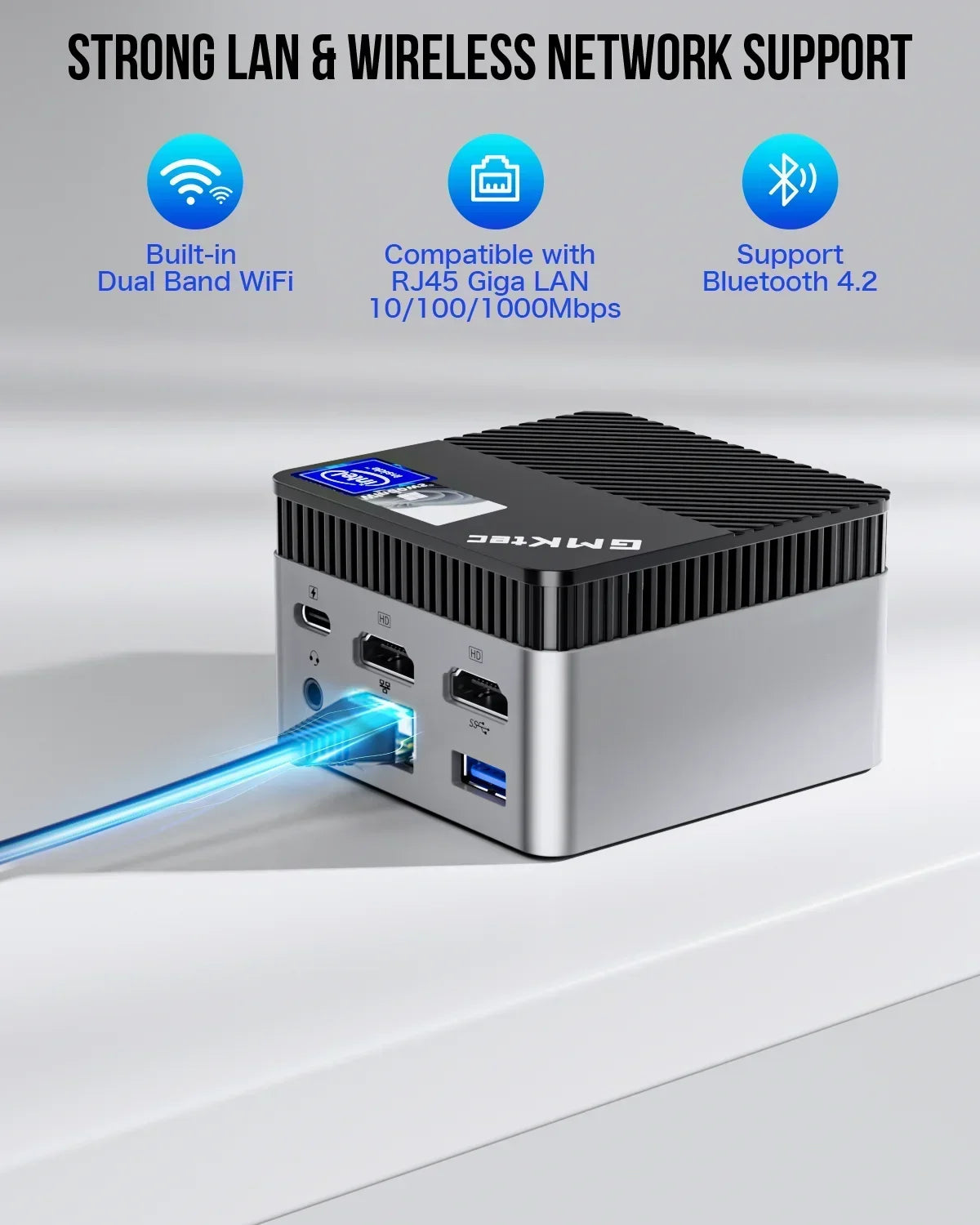 GMKtec G5 Mini Pc Intel N97 Windows 11 Pro DDR5 4800MT/s M.2 2242 SATA WiFi5 BT4.2 Protable Diy Desktop Gaming Computer