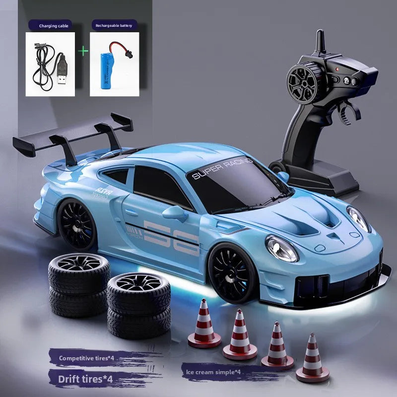 4WD Smart Drift RC Racing Car High-Speed ​​2.4Ghz Electric Remote Control Car Toy with LED Lights for Ages 6-12 Boys Birthday Gift