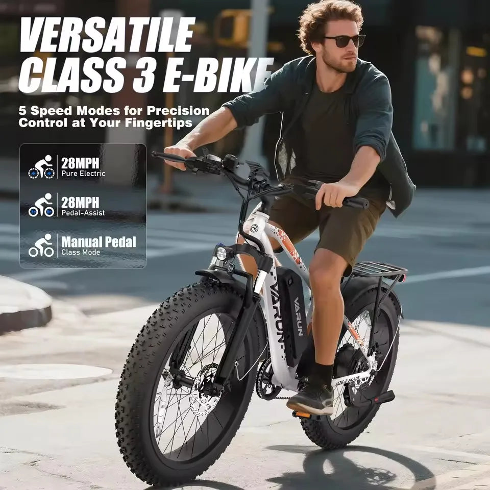Electric Bicycle 26inches Tires 750W E-bike 48V 15AH E-Mountain Bike 7 Speed Long Range Ebike Adult Electric Bike