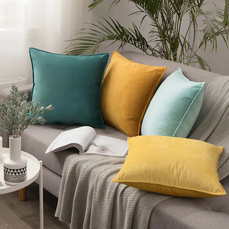 50*50/60*60High Quality Velvet Cushion Cover Bed Pillow Case For Sofa Car Housse De Coussin Decorative Pillows Nordic Home Decor
