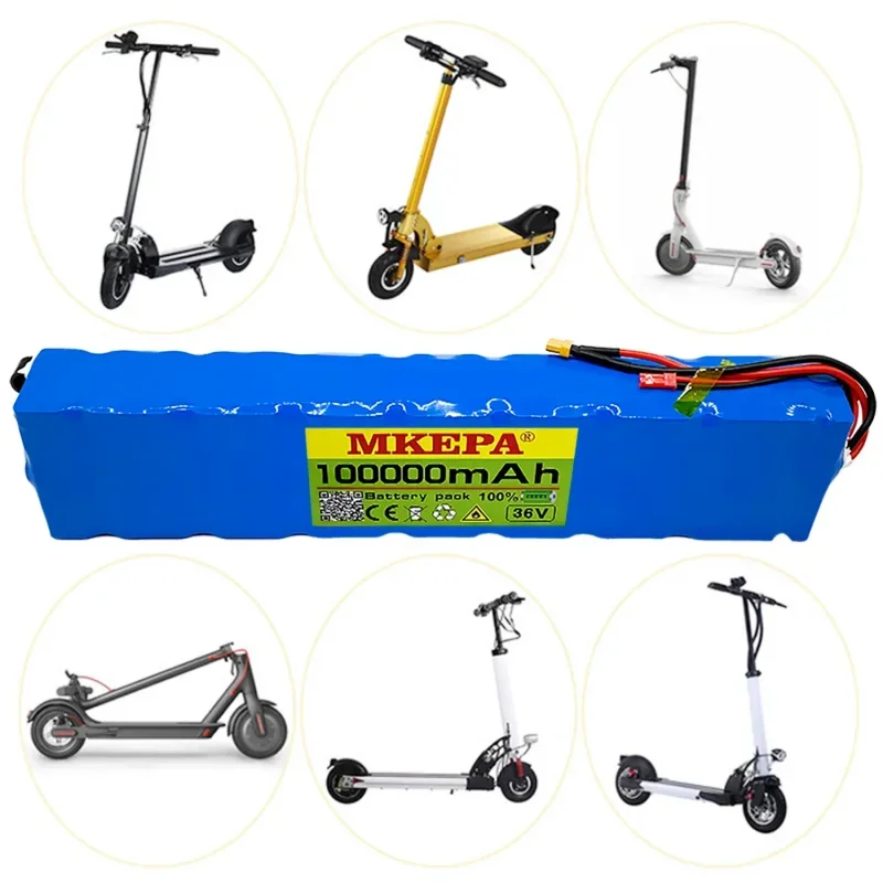 36V 100Ah 10S3P electric scooter battery pack 18650 lithium battery, suitable for Mijia M365 electric scooter Long battery life