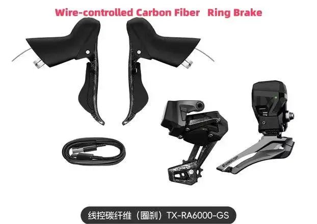 Wheeltop EDS TX 6000 7000 Wireless Electronic Road Bike Groupset Carbon Fiber 7-14 Speed Compatible Rim and Disc Brake