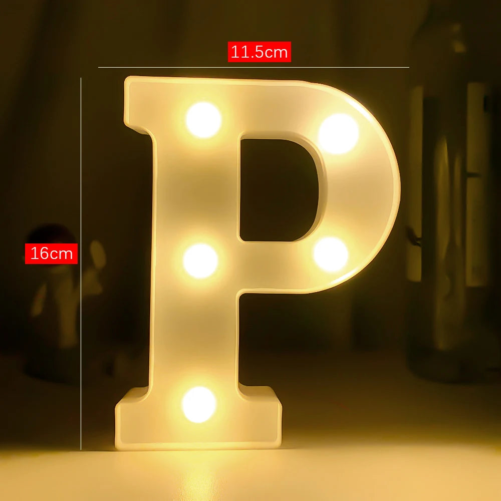 Creative Luminous Digital Number Letter Light AAA Battery Powered Lamp Night Light for Christmas Wedding Birthday Party Decor