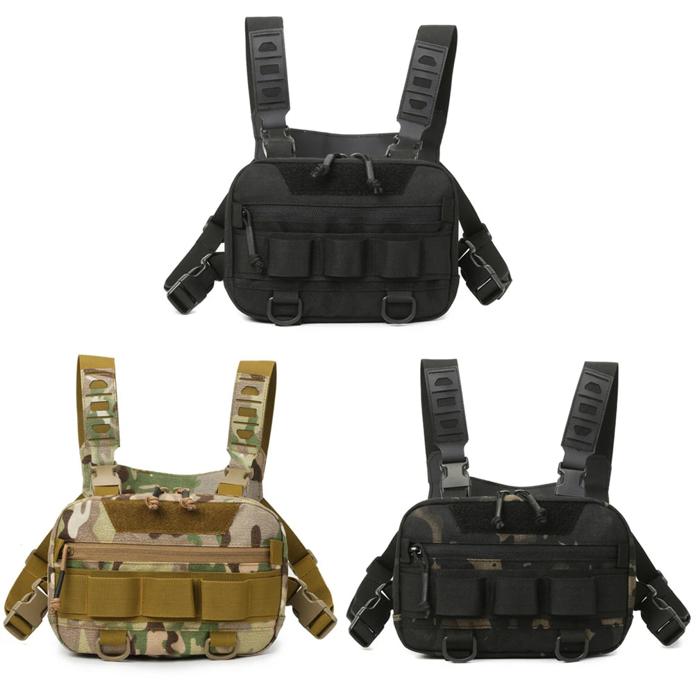 Fishing Chest Bag with Adjustable Straps Climbing Camping Backpack Multi-Pockets Travel Vest Backpack for Outdoor Sports