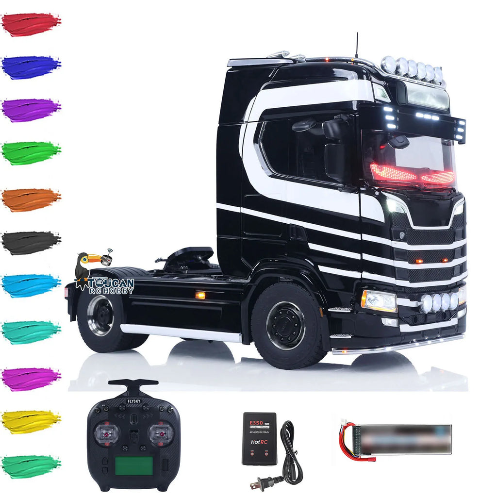 New Unitru 05 770S 1/14 DIY RTR RC Tractor Truck 4x4 Metal Chassis 3Speed ​​Gearbox Remoted Lorry Car Smoke Light Sound ST8 Toy
