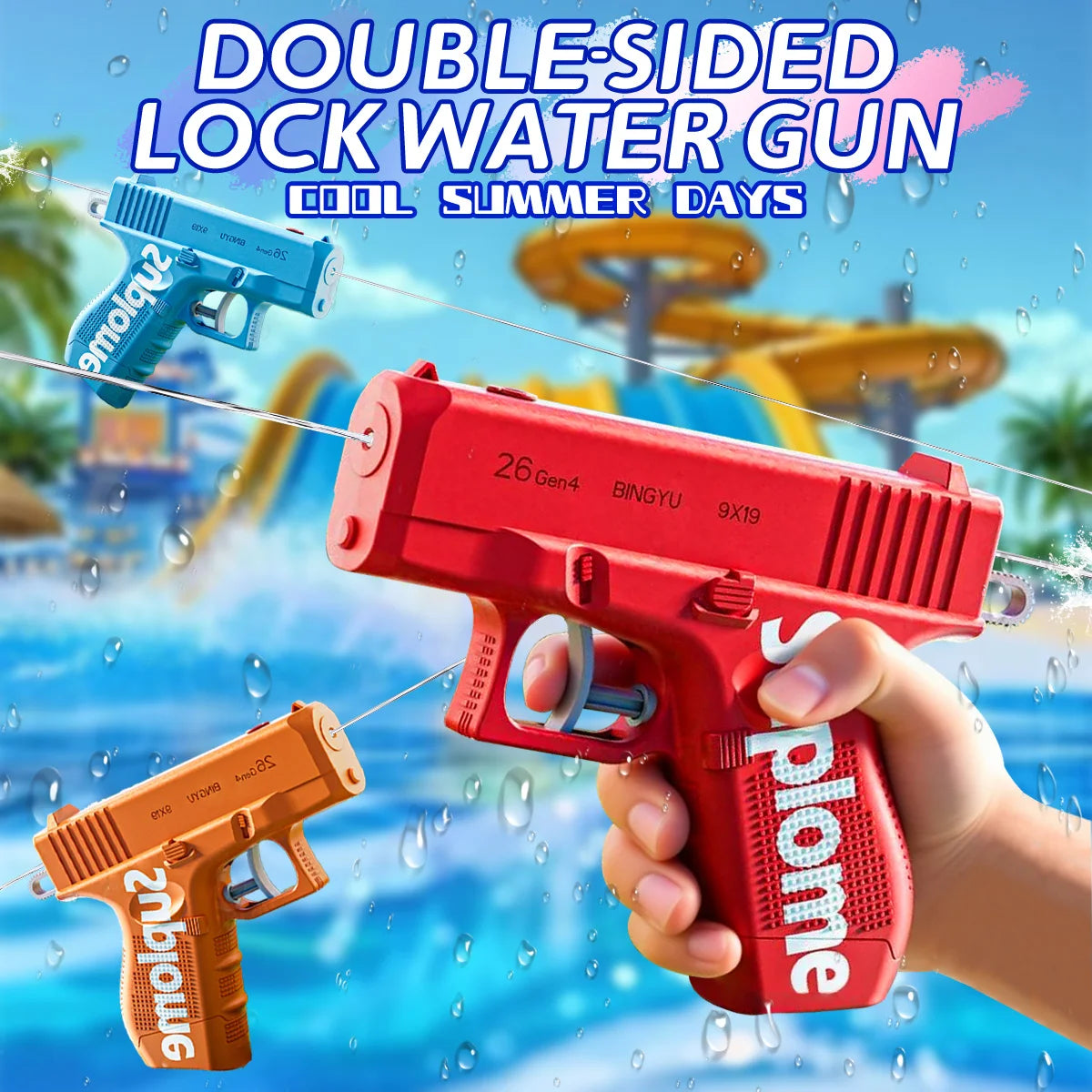 Children's prank creative double-sided water gun outdoor prank water gun toy funny mischief reverse spray water