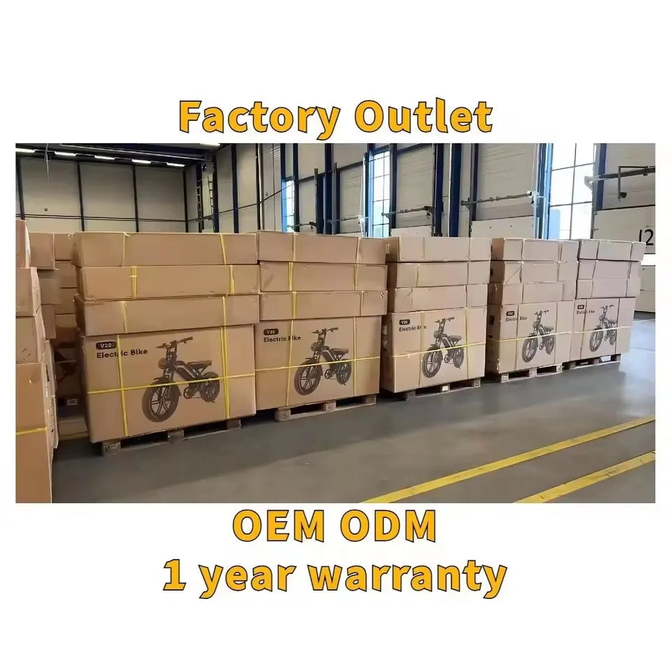 Factory Directly Supply E Bikes Ecoride V8 Ready to Ship Fatbike Fat Bike Electric Bike K7 Ebike Eu Br Warehouse