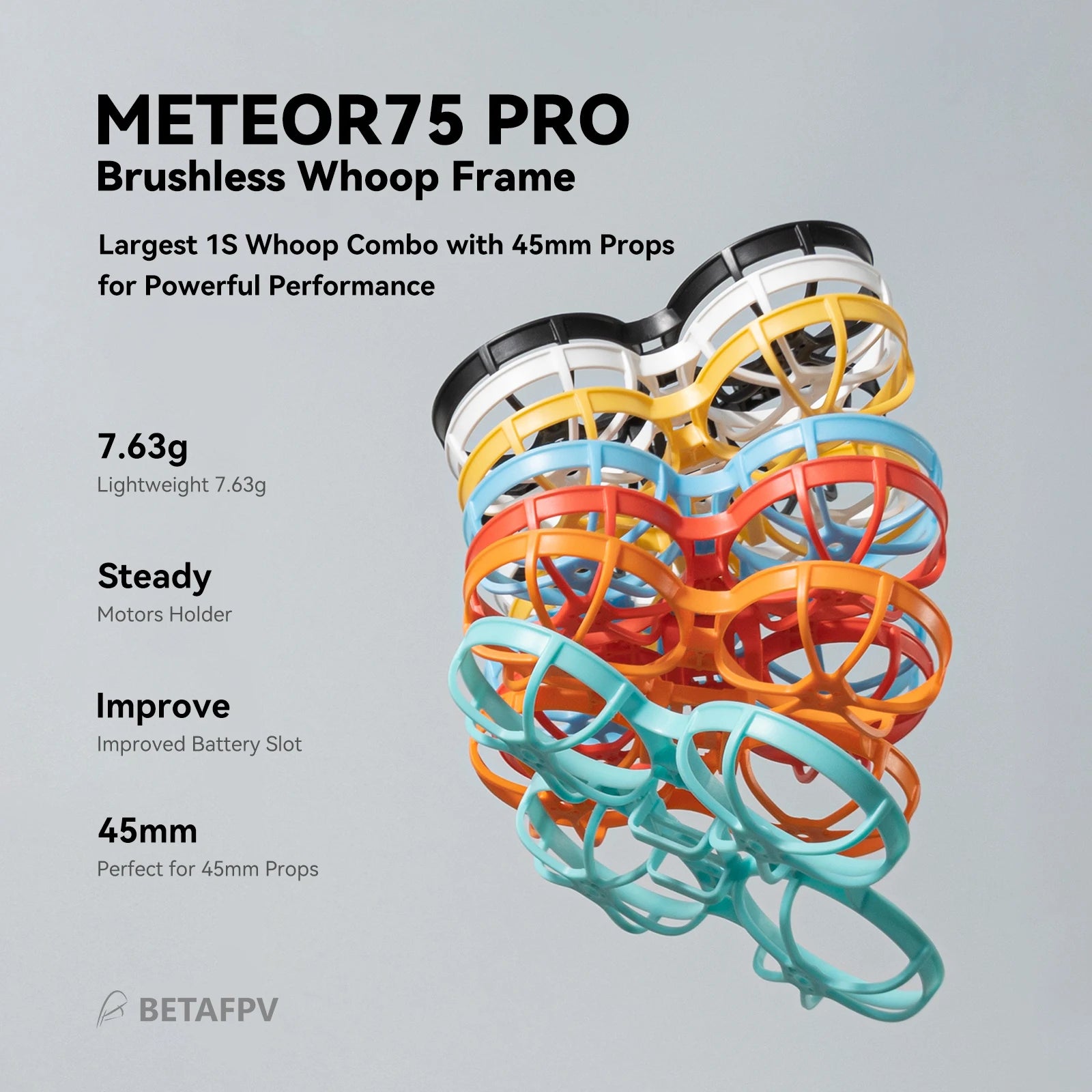 BETAFPV Meteor75 Pro Brushless Whoop Quadcopter 2024 Matrix 1S 5IN1 Flight Controller ELRS 2.4G Racing Drone RC Airplane