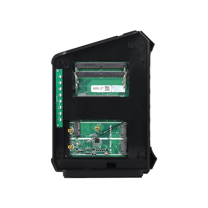 Helorpc Diy Gaming Computer with Inter Ultra 7 165H with 2xDDR5 2xM.2 NVME 1xHDMI2.1 3xUSB3.2 Support WIN10 LINUX Pfense Mini PC