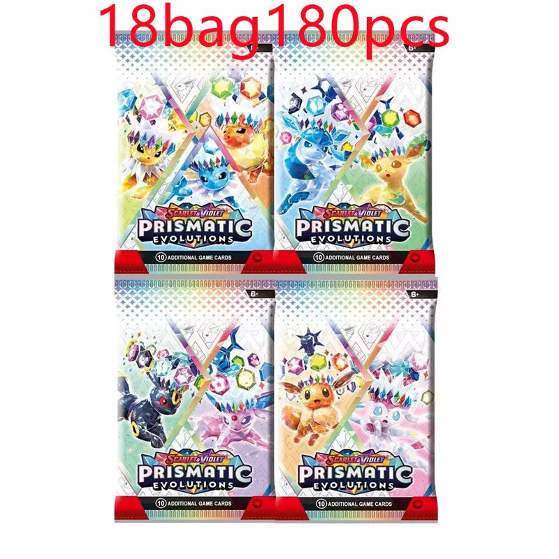 360 Pcs Pokemon Card Journey Together Prismatic Evolutions 151Ultra Prism English Booster  Stellar Crown Battle Transaction Card