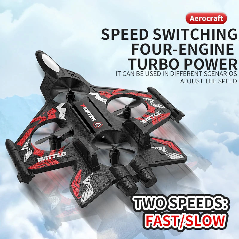 DWI 2025 D20S RC Plane Avoid Obstacles 2.4G Remote Control Aircraft EPP Foam Fighter with Gravity Sensing for Boys Kids gifts