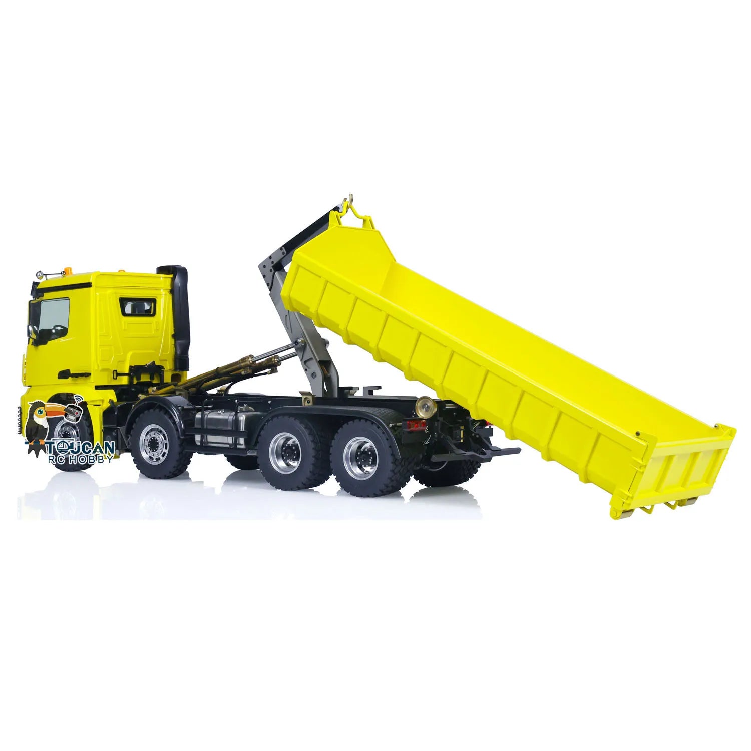 8x8 LESU 1/14 Hydraulic RC Full Dumper Truck RTR Remote Control Dump Car Model Light Sound Hook Battery TOUCAN HOBBY Tipper