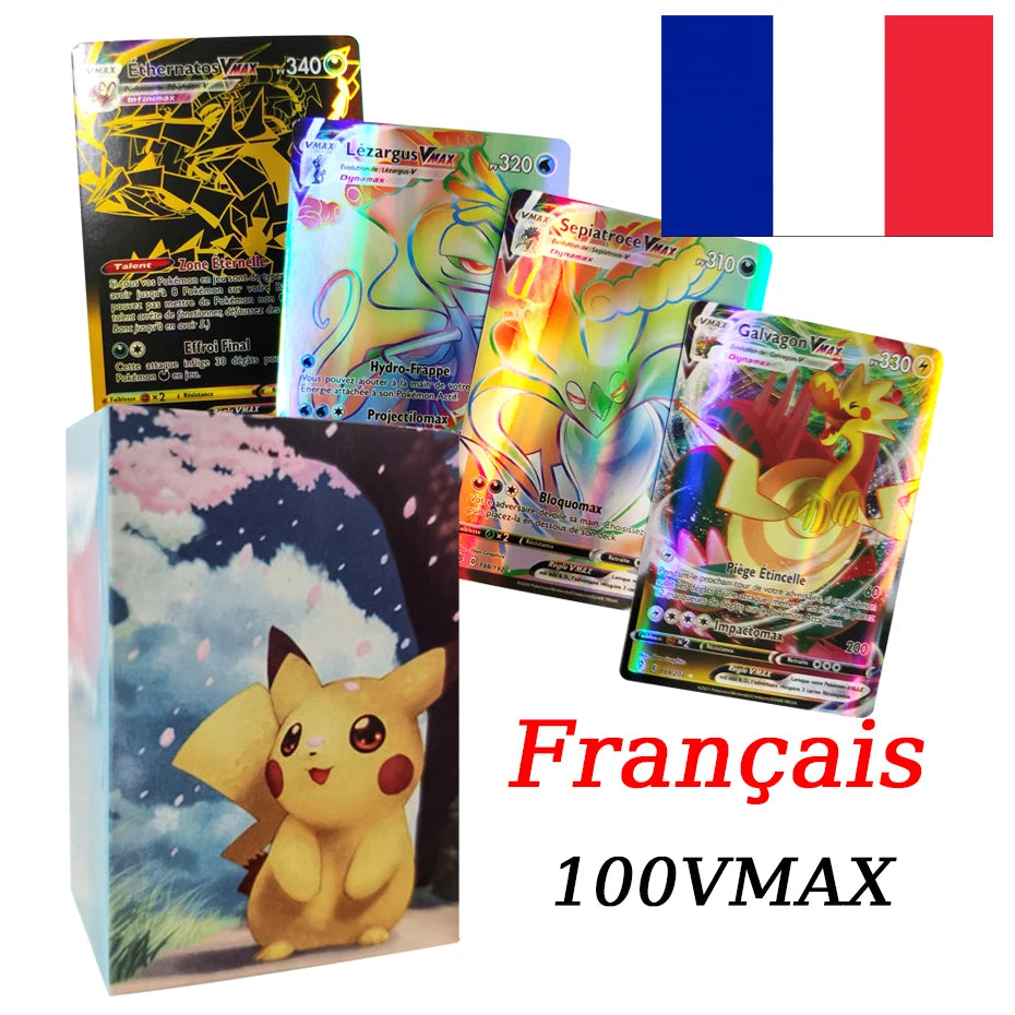 French Version Pokemon Cards VMAX V EX GX MEGA Carte Collection Battle Trainer Children's Christmas Toys Gift