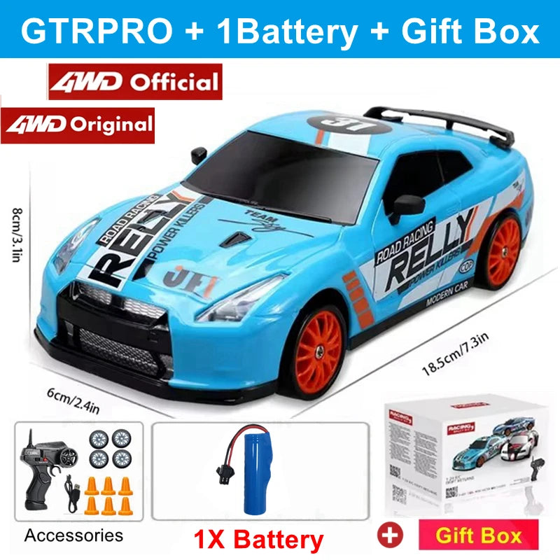 RC Drift Car With LED Light 4WD Remote Control Vehicle AE86 Professional High Speed ​​Racing Toys for Kids Children Adults Gifts