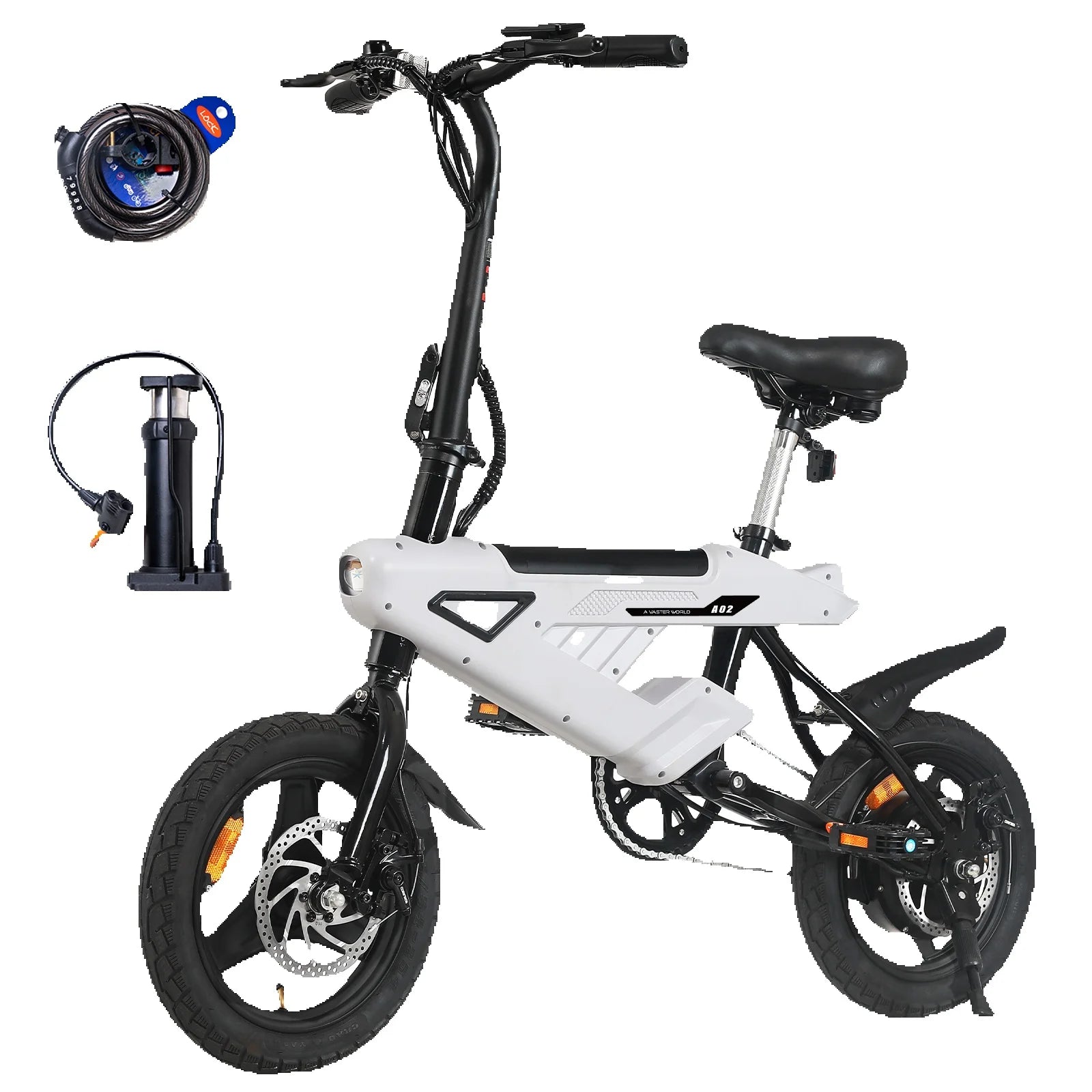 Electric Bicycle E-bike 14-inch Wheel Size With 36 V 6.4 Ah Battery, Digital LCD Display , E-Bike 250 W Motor & 25 Km/h,