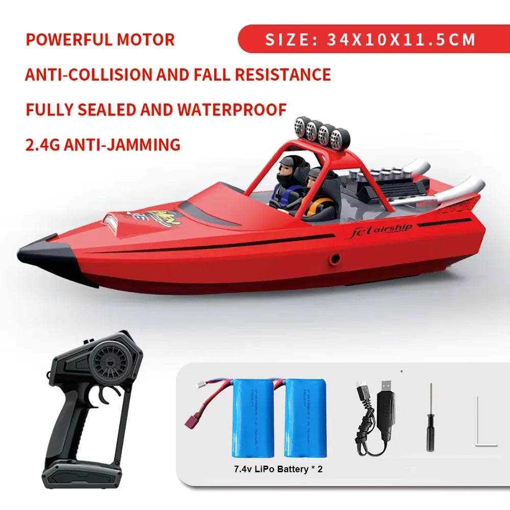 TY725 RC Boat TURBOJET PUMP High-Speed ​​Remote Control Jet Boat Low Battery Alarm Function Adult Children Toys Gift