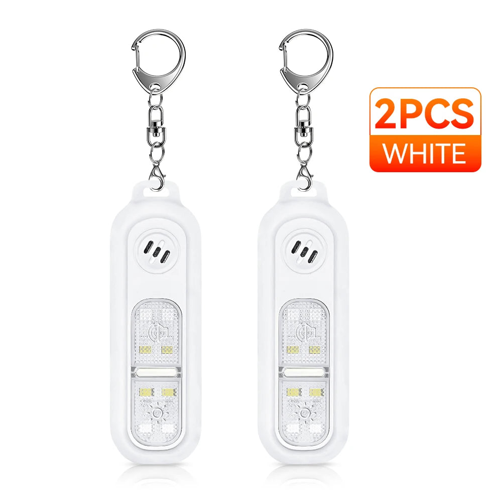 Wsdcam Rechargeable Keychain Alarm for Women Self Defense Alarm with LED Light 130 dB Loud SOS Emergency Safety Alert Device