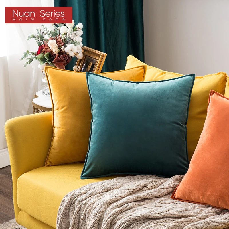 50*50/60*60High Quality Velvet Cushion Cover Bed Pillow Case For Sofa Car Housse De Coussin Decorative Pillows Nordic Home Decor