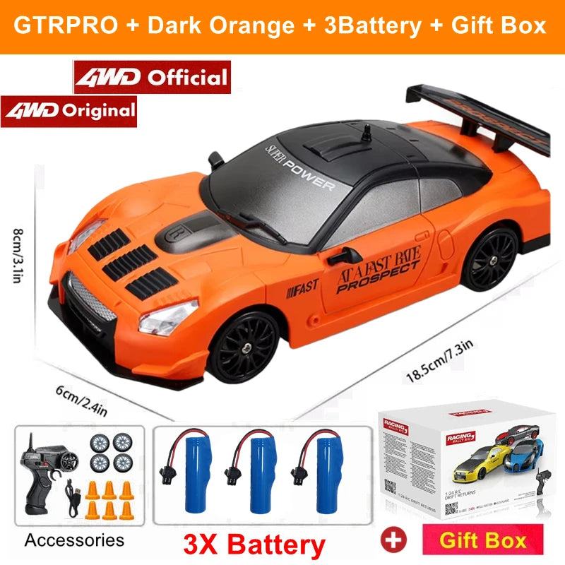 RC Drift Car With LED Light 4WD Remote Control Vehicle AE86 Professional High Speed ​​Racing Toys for Kids Children Adults Gifts