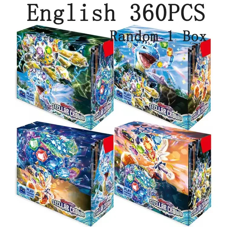NEW 360PCS Pokemon Card White Flare Black Bolt Prismatic SPARKS Scarlet Violet 151 English Booster Battle Transaction Gift