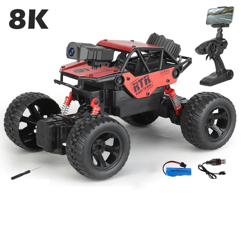 1: 18 Six Wheel Drive RC CAR Cross-country Climbing Spray Racing Car Remote Control Electric Car Fall Resistant Boy Toy Gift