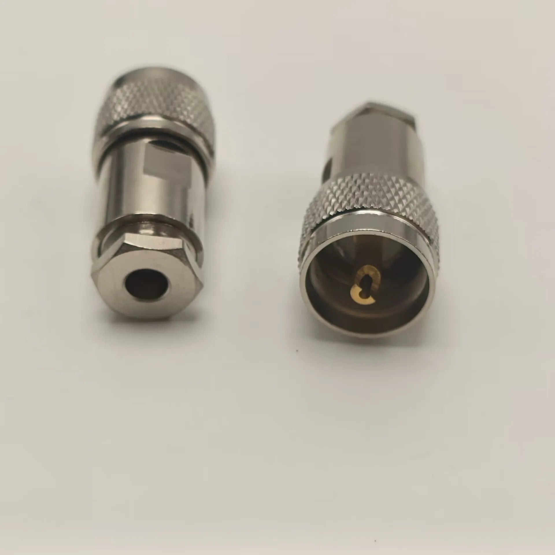 1pce Connector UHF PL259 Male Plug Clamp RG58 RG142 LMR195 RG400 Cable Straight Adaptor