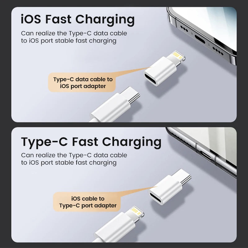 Type c To Lightning Adapter Female Type C Adapter for Ios Fast Charging Adaptador USB C Converter for iPhone