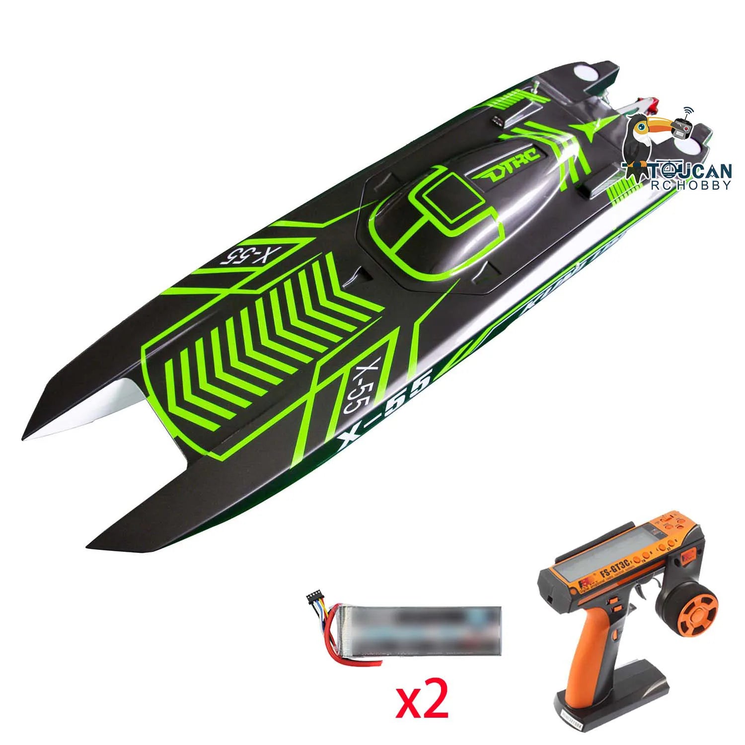 DTRC X55  RC High Speed Racing Boats Waterproof 130km/h Remote Control Ship Model Outdoor Water Toys THZH1595