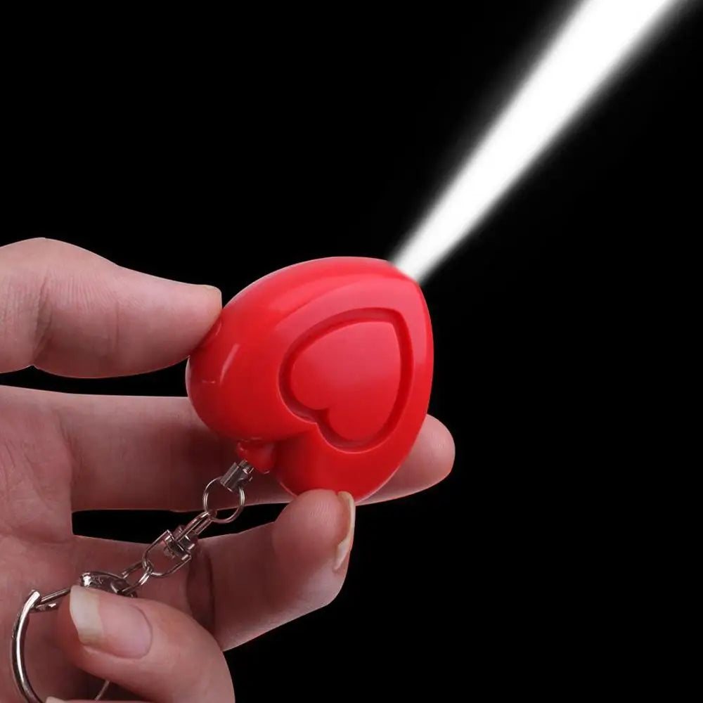 Heart-shaped Portable Emergency Girl Women Security Alarms  Self Defense Alarm Safety Loud Keychain Emergency Alarm Anti-wolf