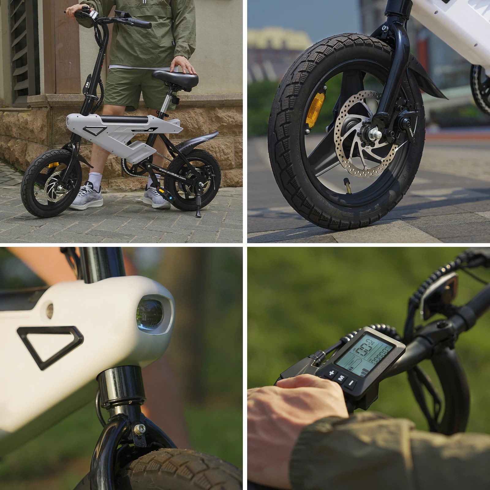 Electric Bicycle E-bike 14-inch Wheel Size With 36 V 6.4 Ah Battery, Digital LCD Display , E-Bike 250 W Motor & 25 Km/h,