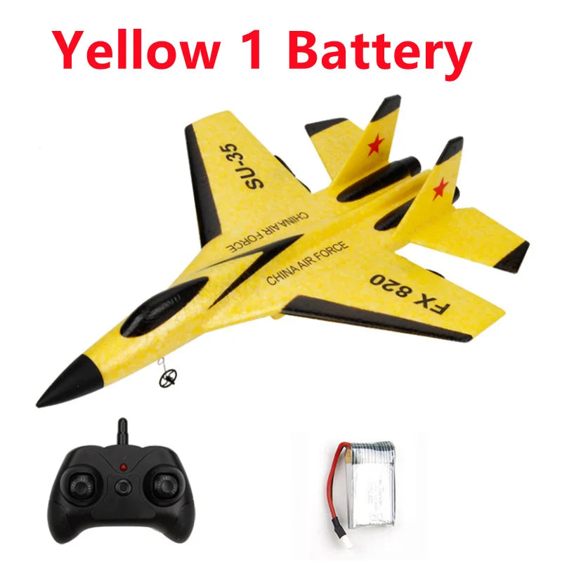 FX620 RC Plane Toy Cessna 150m Jet Su35 Electric Foam Flyer Remote Control Hawker Glider Airplane Model 2.4G Hand Throw Wingspan