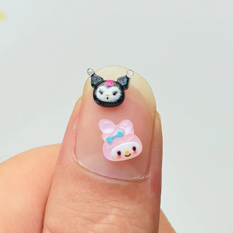 100Pcs Mixed Nail Art Resin  Cartoon Animal Series Flat Back DIY Jewelry Manicure Accessories Crafts A39