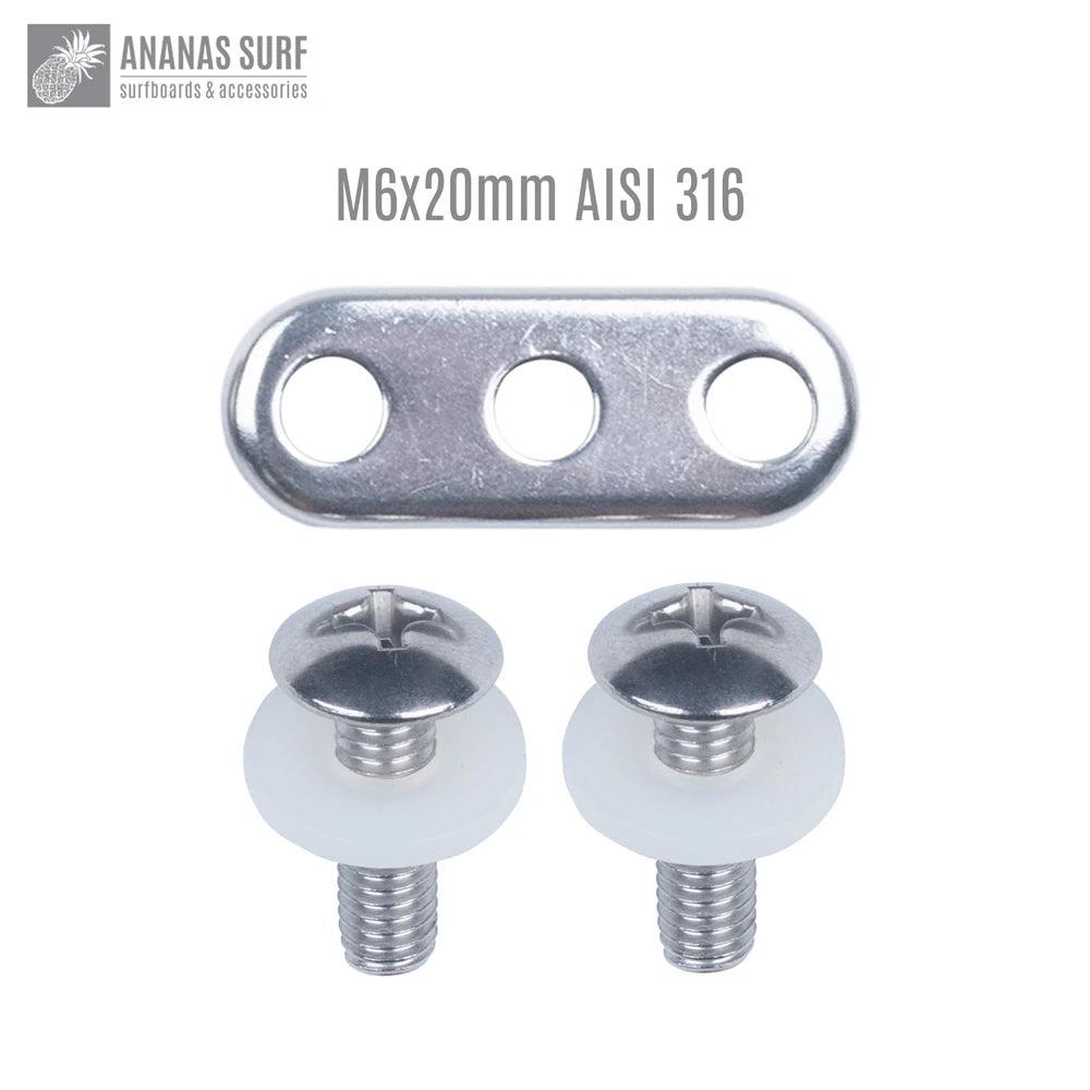 Pineapple Surf M5，M6 Hydro Foil Board Strap Screw 316 Stainless Steel Set Kite Wing Windsurf Accessories