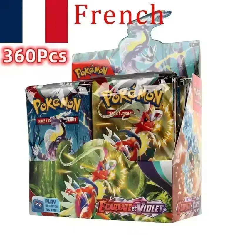 ★360P French Pokémon TCG: Ecarlet & Violet Etsncelles Astral Radiance Obsidian Flames Booster Box Pokemon Cards Game 36 Pack Box