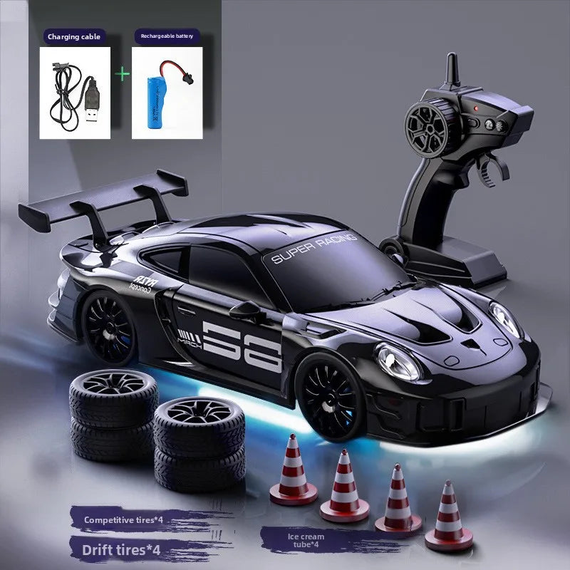 4WD Smart Drift RC Racing Car High-Speed ​​2.4Ghz Electric Remote Control Car Toy with LED Lights for Ages 6-12 Boys Birthday Gift