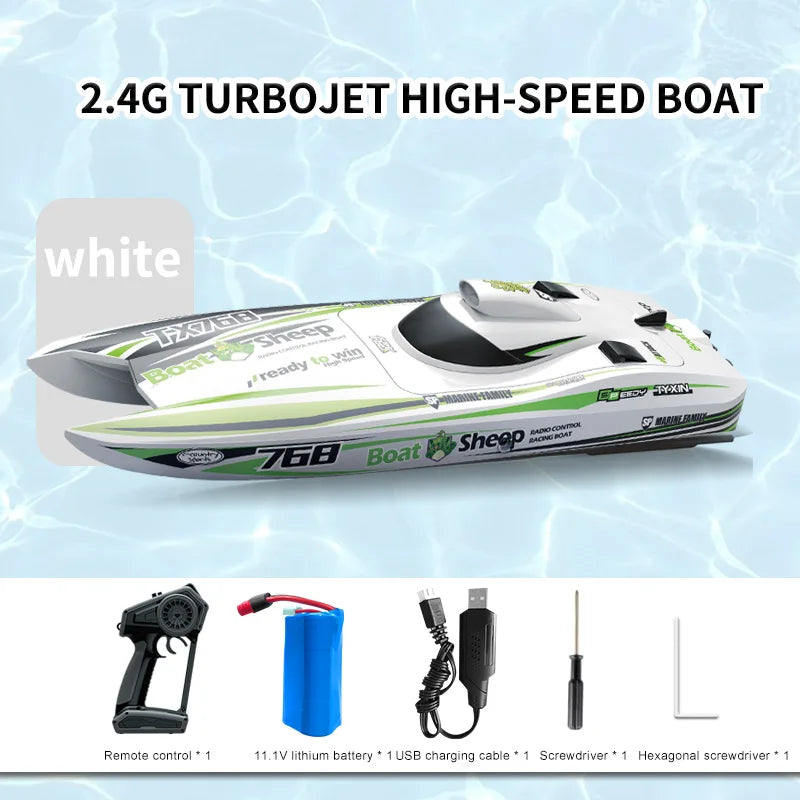 TX768 RC Boat 2.4G Brushless High Speed Remote Control Ship 30km/h Professional Speedboat Watercraft Toys for Children Boys Gift