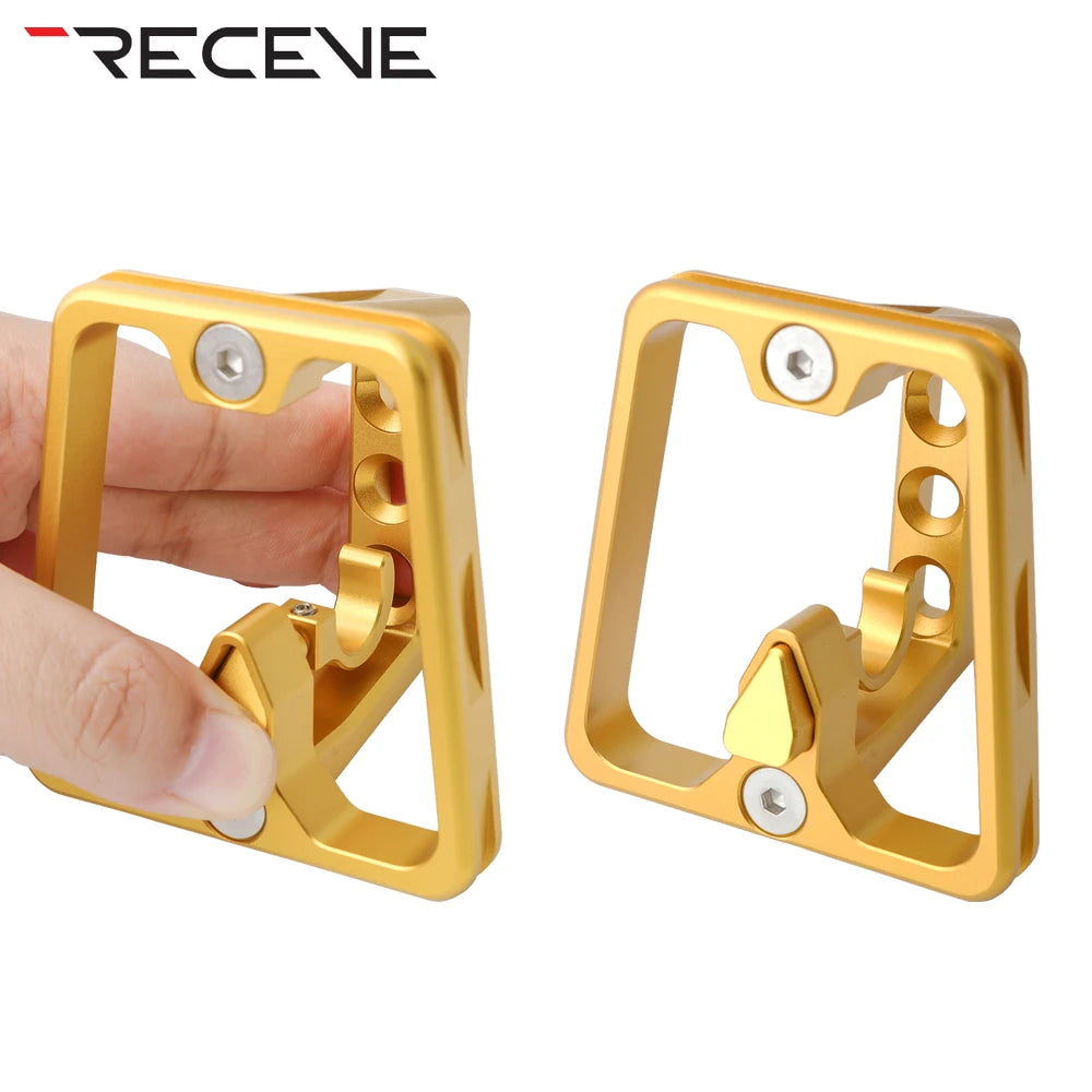 RECEVE Folding Bike Front Shelf Mount 3 Hole Bicycle Split Pig Nose Pad BMX Aluminum Alloy Front Bag Carrier Block For Brompton
