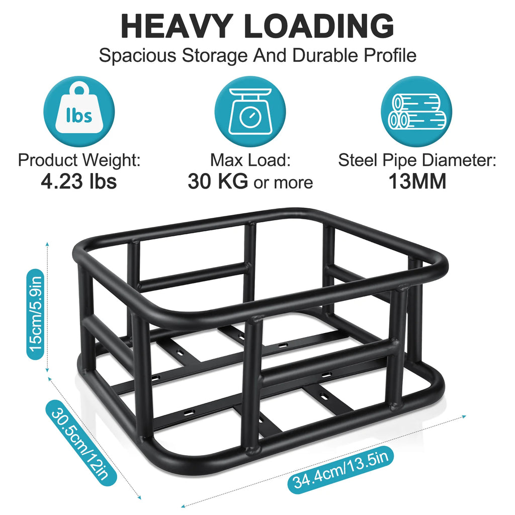 Rear Bike Basket Bicycle Cargo Rack Bag Large Capacity Fron E-Bike Basket Bike Baskets Rear Rack  for Outdoor Travel Shopping