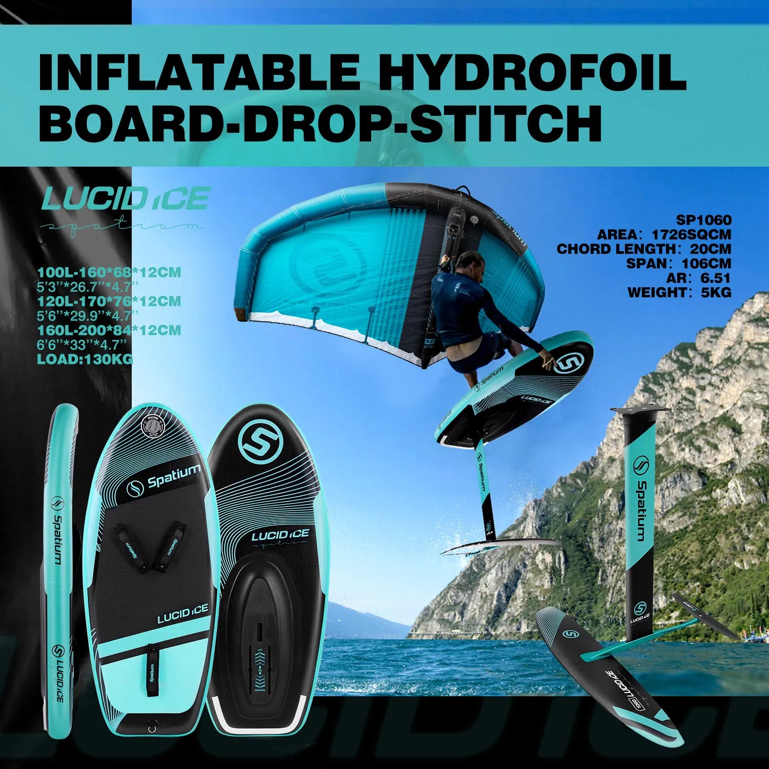 Customized Carbon Foil Wing Foil Surfboard Inflatable Kite Hydrofoil Boards Set for Sale