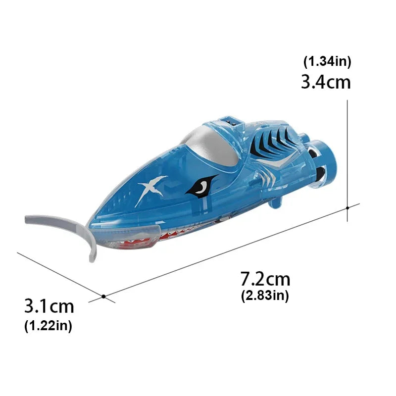 Rc Stunt Ship with Ball RC Shark Toy 2.4G Water Playing Remote Control Boat High Speed ​​Pushing Play Toys for Boys Kid Xmas Gifts
