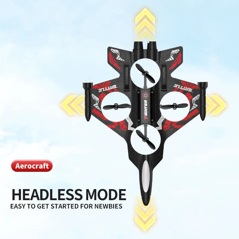 DWI 2025 D20S RC Plane Avoid Obstacles 2.4G Remote Control Aircraft EPP Foam Fighter with Gravity Sensing for Boys Kids gifts