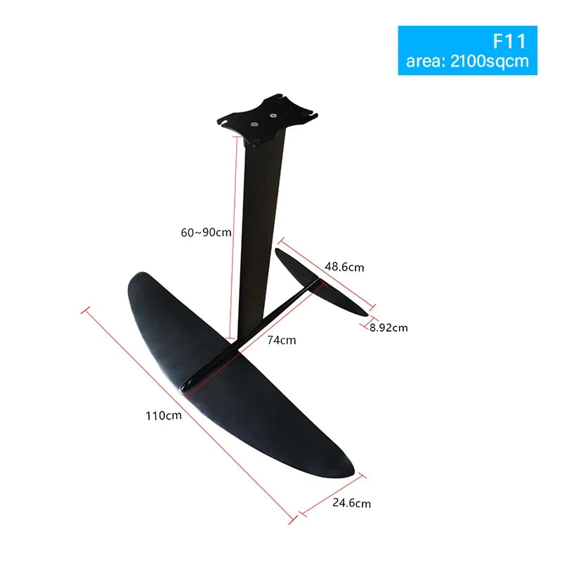 Outdoor water sports surfing Carbon fiber hydrofoil F11 Large front foil wing 2100sqcm surf sup board efoil windsurf kitesurf